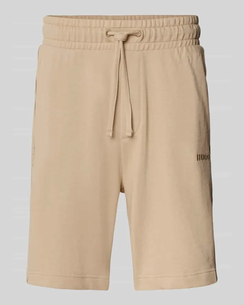 HUGO BOSS Shorts mit elastischem Bund Modell 'LIAM Beige