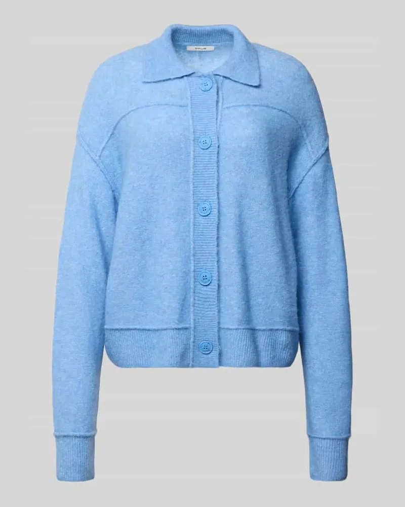 OPUS Strickjacke mit Woll-Anteil Modell 'Daneke Blau
