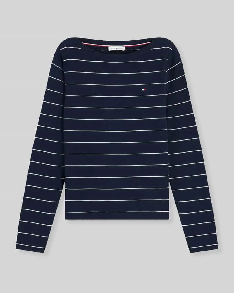 Tommy Hilfiger Regular Fit Pullover aus Baumwoll-Mix Marine