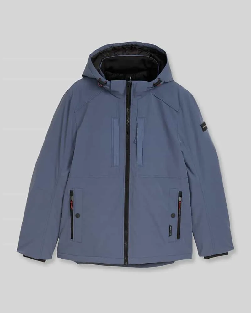 Tom Tailor Funktionsjacke mit Kapuze Rauchblau
