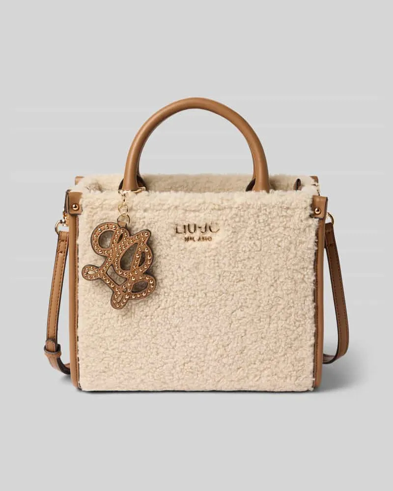 Liu Jo Tote Bag mit Teddyfellbesatz Offwhite