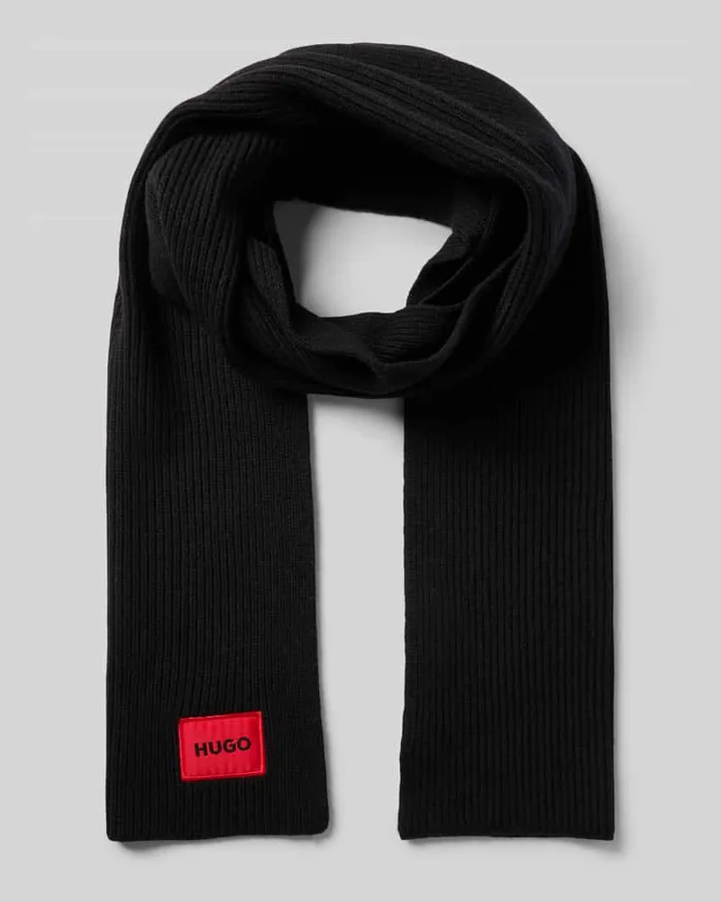 HUGO BOSS Schal aus Schurwoll-Mix Modell 'SAFFA Black