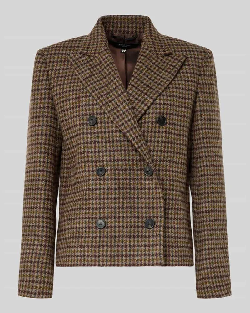 Max Mara Regular Fit Kurzblazer aus Schurwoll-Mix Modell 'GERUSIA Camel