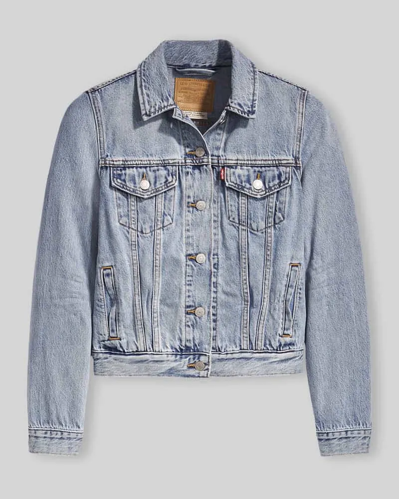 Levi's Regular Fit Jeansjacke aus Baumwoll-Lyocell-Mix Hellblau