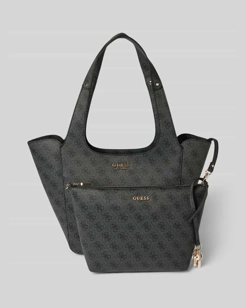 Guess 2-in Handtasche mit Label-Applikation Modell 'CALISTA Anthrazit