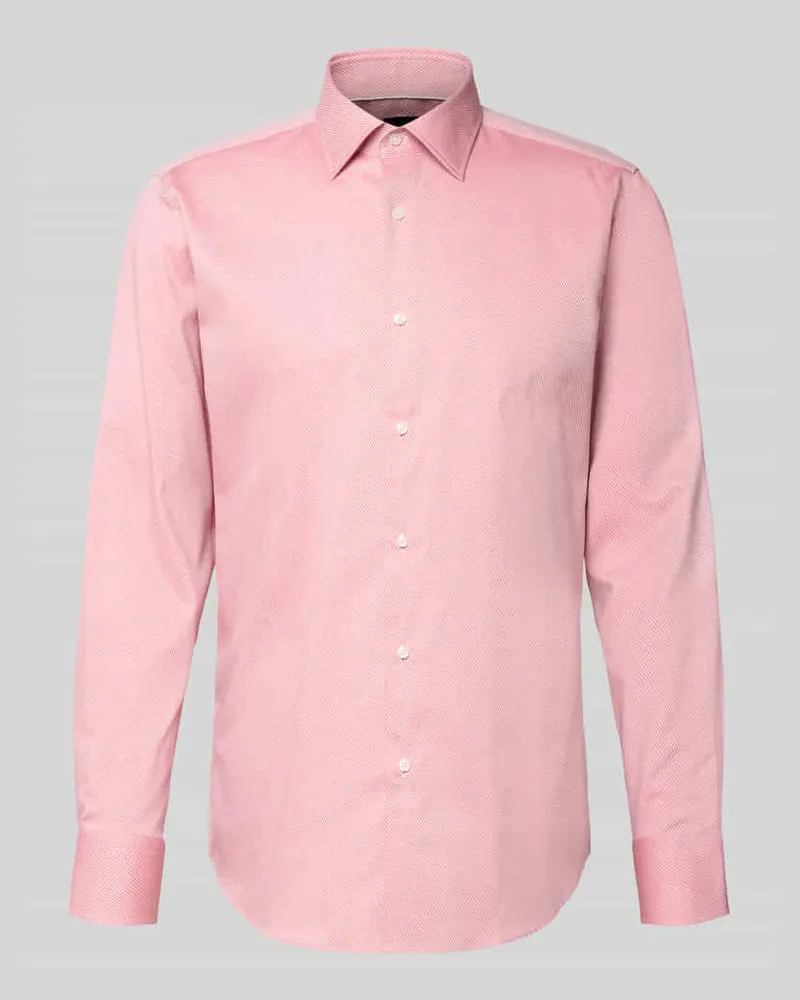 HUGO BOSS Regular Fit Freizeithemd aus Baumwoll-Mix Modell 'H-JOE-K-C1-261 Rot