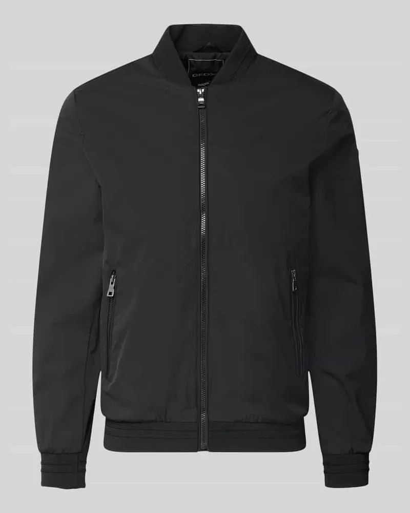 Geox Bomberjacke mit Reißverschlusstaschen Black