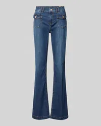 MAC Jeans Bootcut Jeans mit Eingrifftaschen Dunkelblau