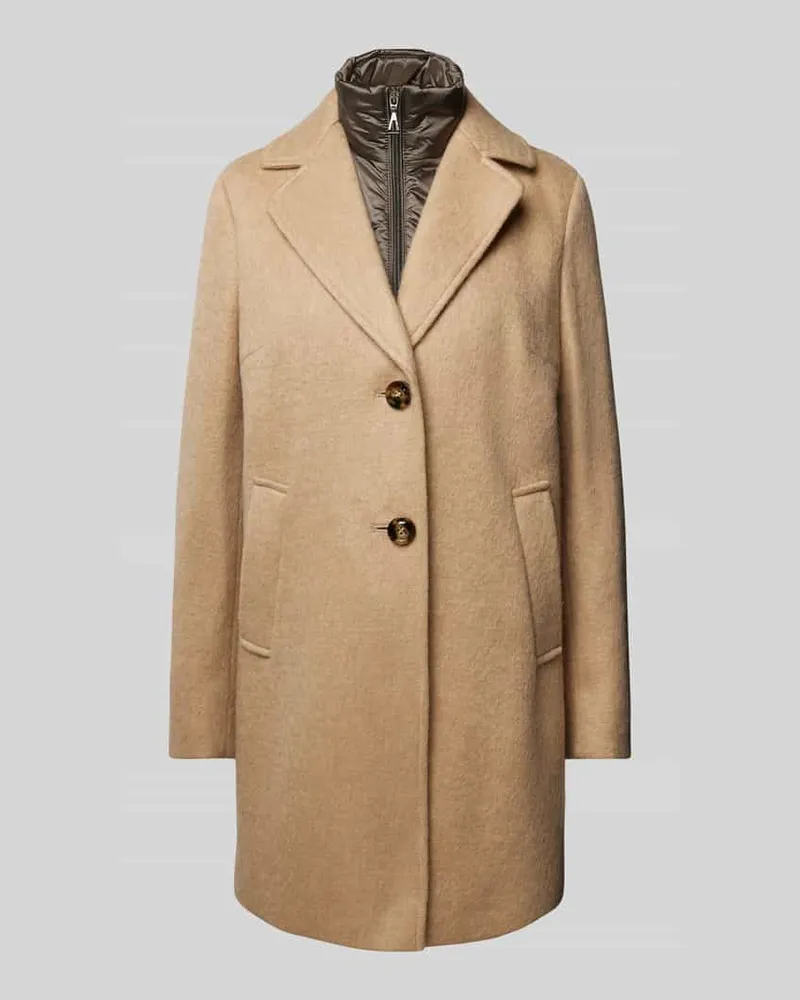 Gil Bret Wollmantel mit Unterjacke Beige