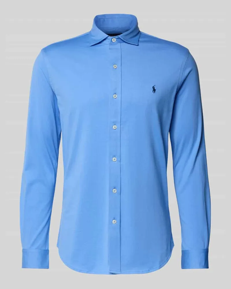 Ralph Lauren Regular Fit Freizeithemd mit Logo-Stitching Modell 'Estate Blau