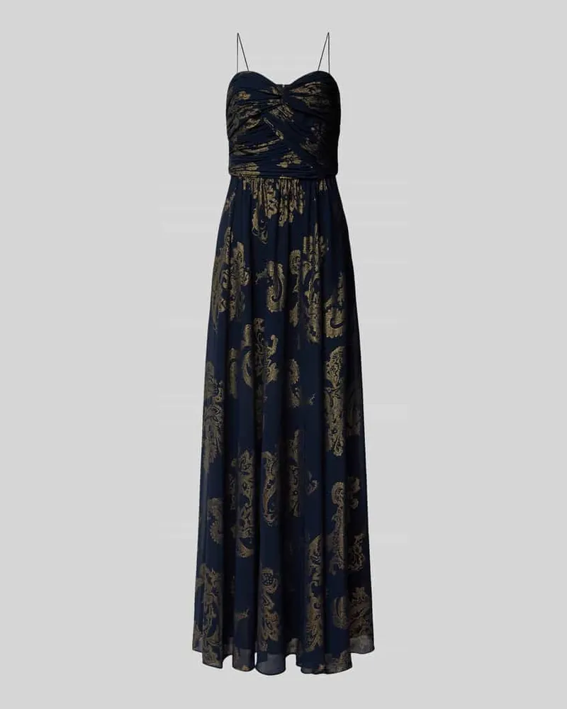 Ralph Lauren Abendkleid mit Herz-Ausschnitt Modell 'JACINDRA Dunkelblau