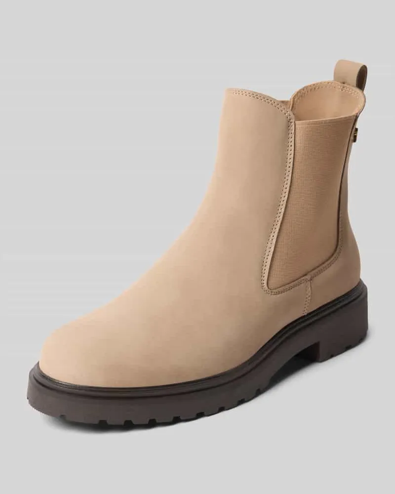 Tommy Hilfiger Chelsea Boots aus echtem Nubukleder Taupe
