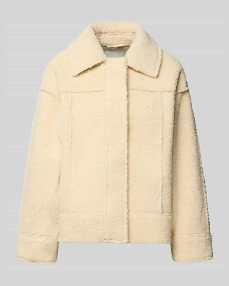 ICHI Jacke aus Teddyfell Modell 'HELIVAZ Offwhite