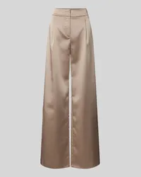 JAKE*S Regular Fit Bundfaltenhose aus Satin mit Paspeltasche am Gesäß Taupe