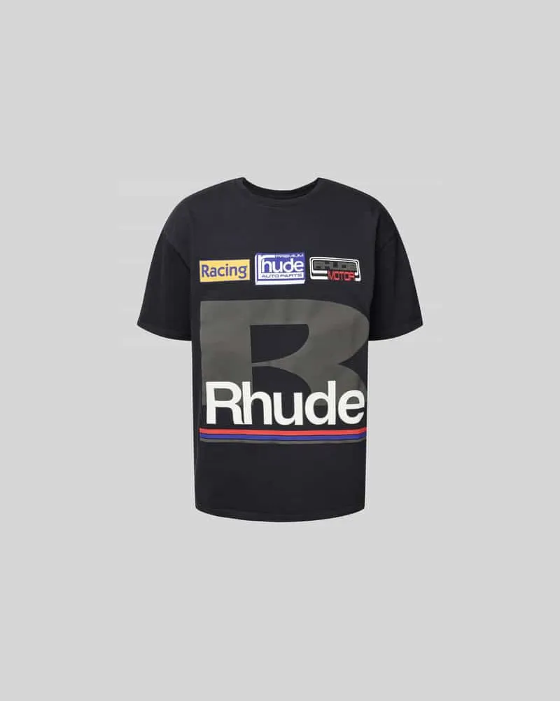 RHUDE T-Shirt mit Label-Print Black