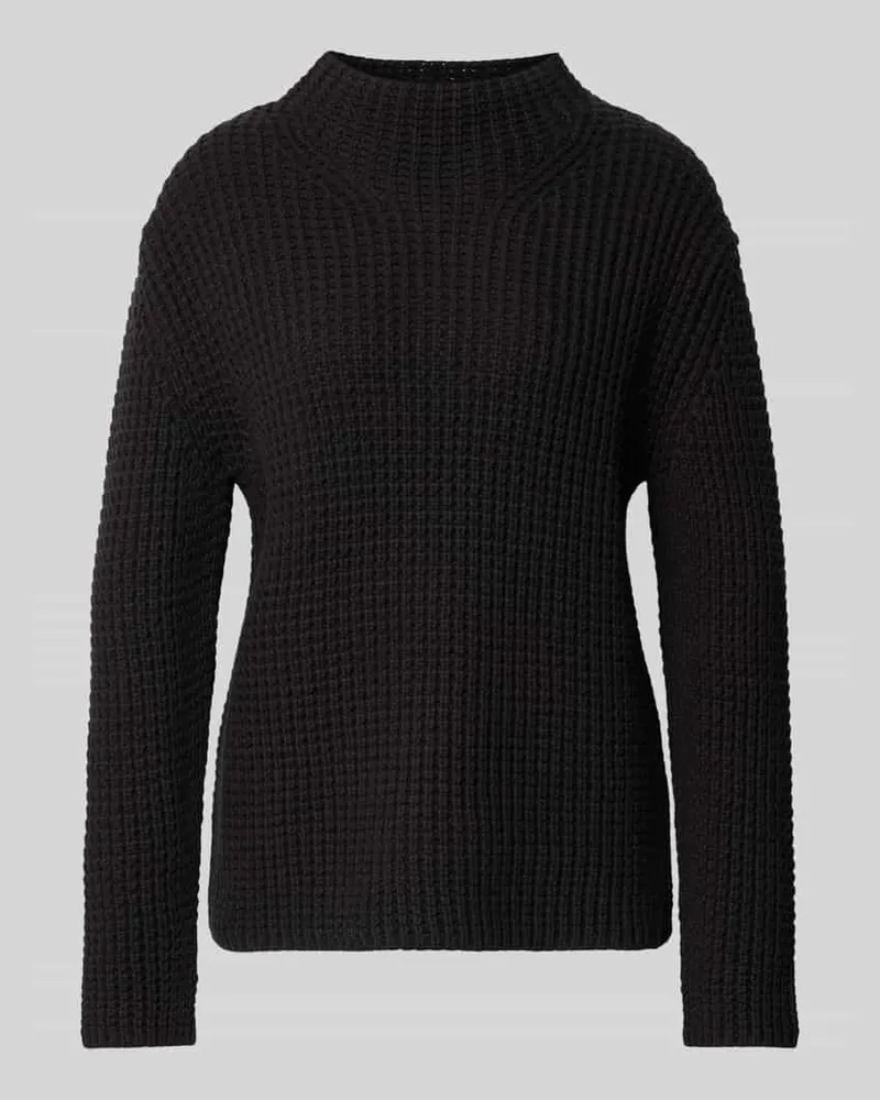 Marc O'Polo Regular Fit Turtleneck-Pullover aus Baumwoll-Mix Black