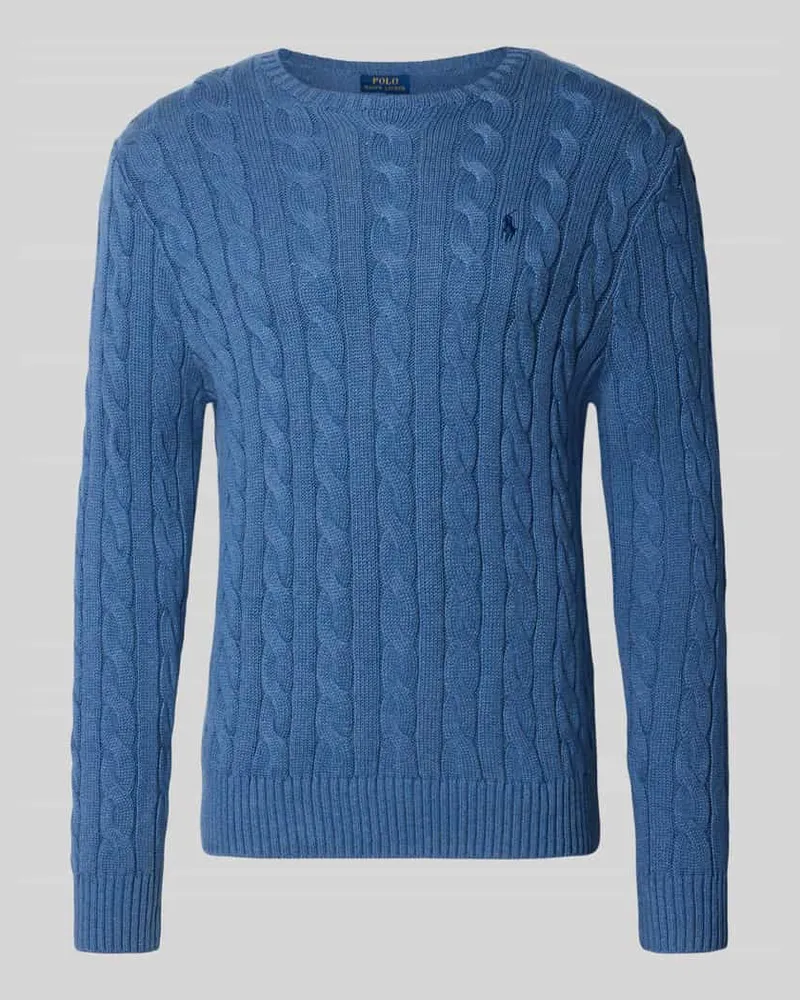 Ralph Lauren Regular Fit Pullover aus reiner Baumwolle Jeansblau