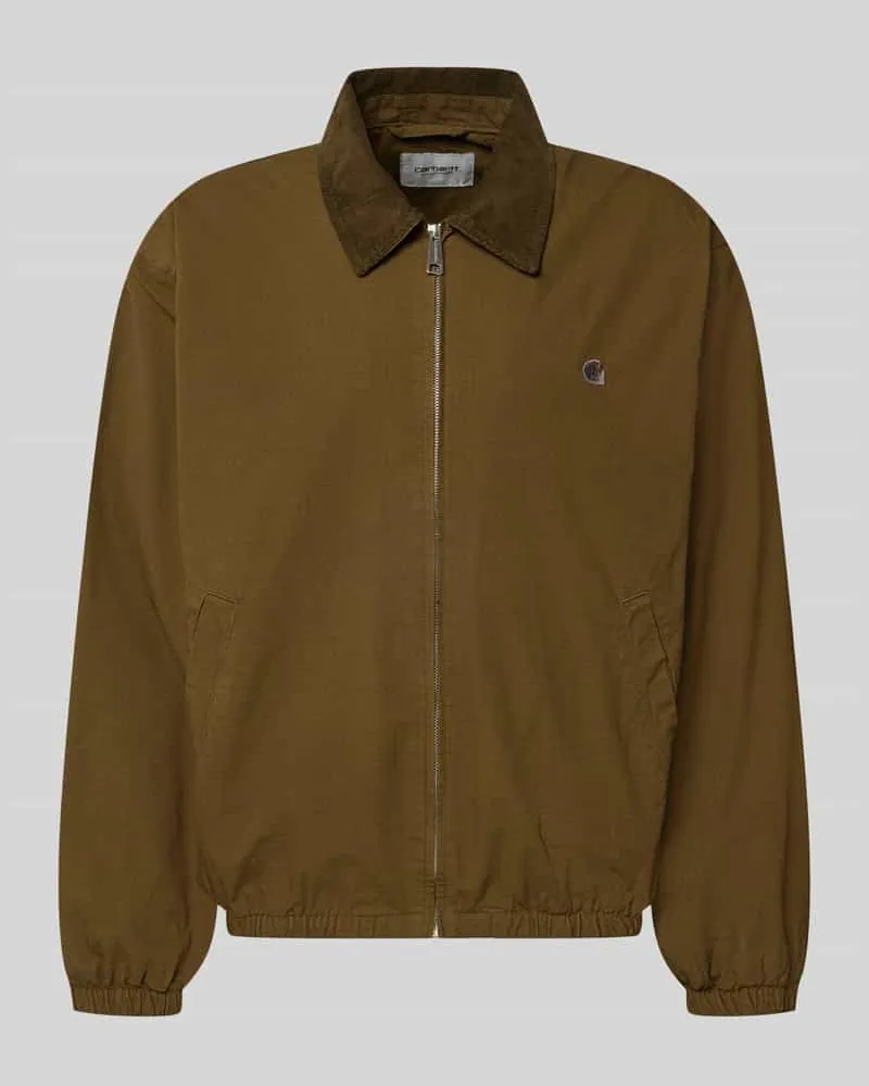 Carhartt WIP Jacke mit Label-Stitching Modell 'Madison Oliv