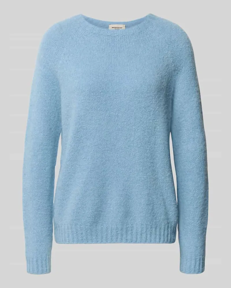Max Mara Regular Fit Pullover aus Alpaka-Mix Modell 'GHIACCI Hellblau