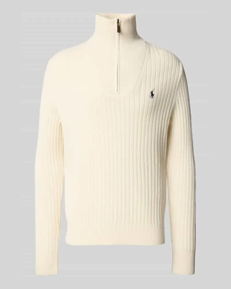 Ralph Lauren Strickpullover mit Stehkragen Offwhite