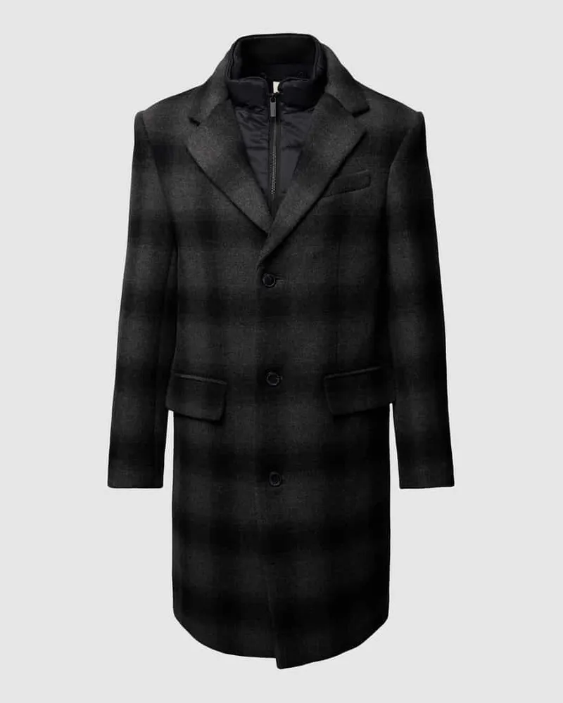 Selected Homme Mantel im Double-Layer-Look Modell 'JOSEPH Dunkelgrau