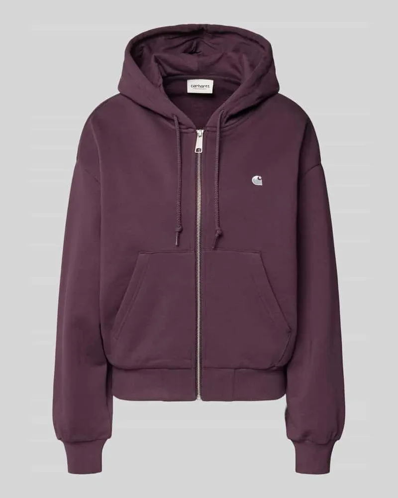 Carhartt WIP Sweatjacke mit Logo-Stitching Modell 'Casey Lila