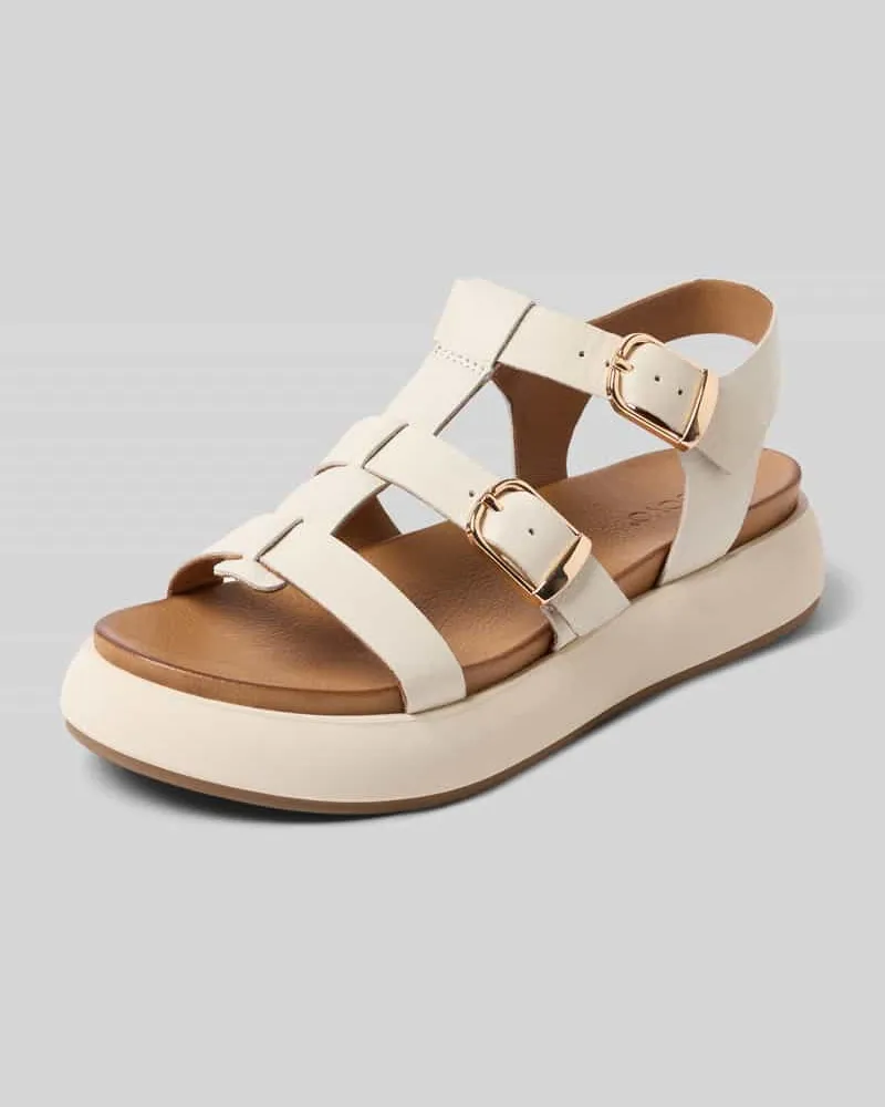 Inuovo Sandalen aus Leder mit Riemchen Offwhite