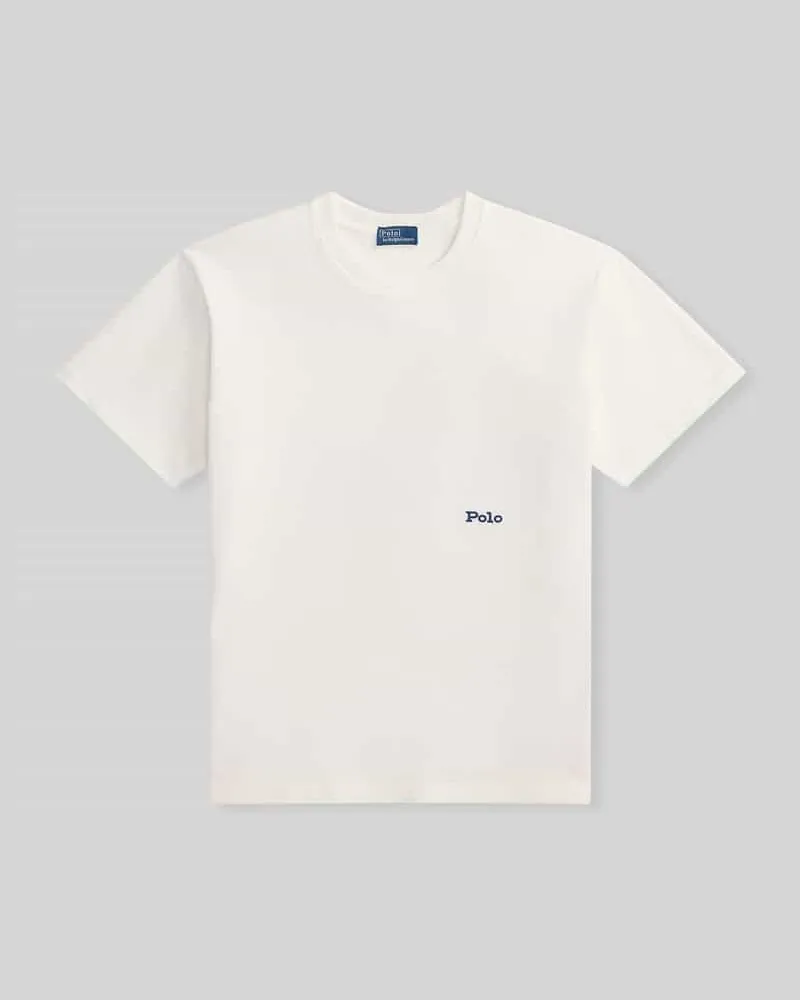 Ralph Lauren Regular Fit T-Shirt aus reiner Baumwolle Weiss