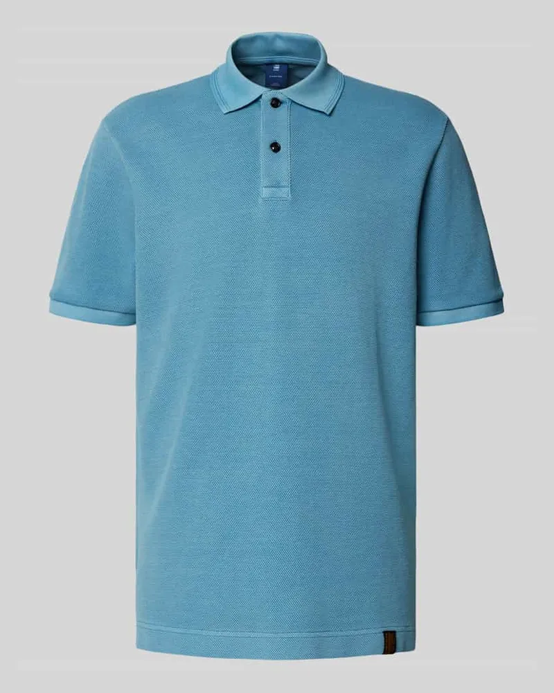 G-STAR RAW Poloshirt mit Strukturmuster Aqua