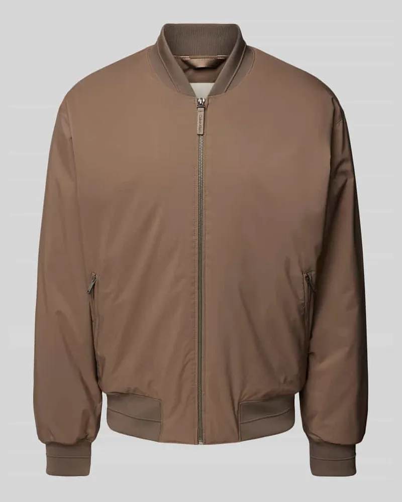 Calvin Klein Bomberjacke mit Reißverschluss Modell 'HERO Beige