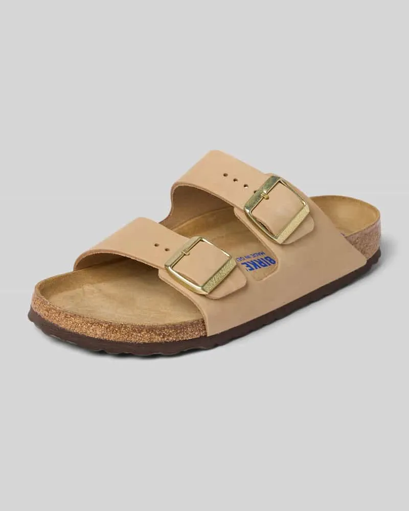 Birkenstock Sandalette aus Leder Modell 'Arizona Beige