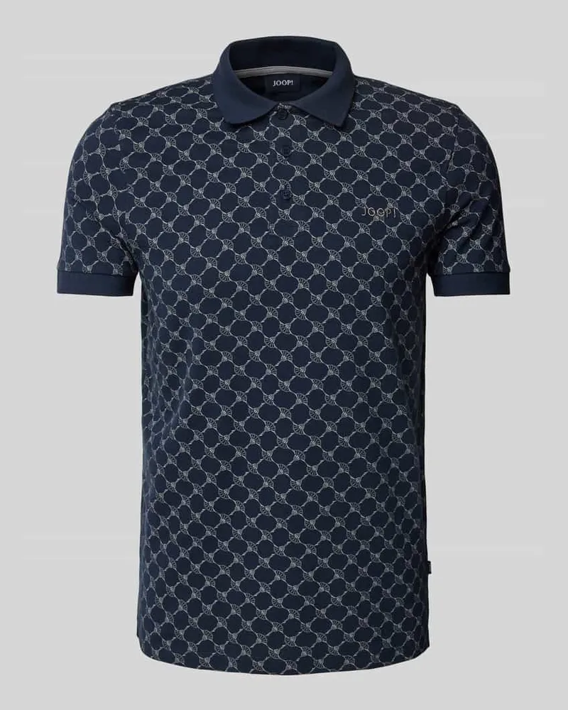 JOOP! Regular Fit Poloshirt mit Label-Stitching Modell 'Paigam Dunkelblau
