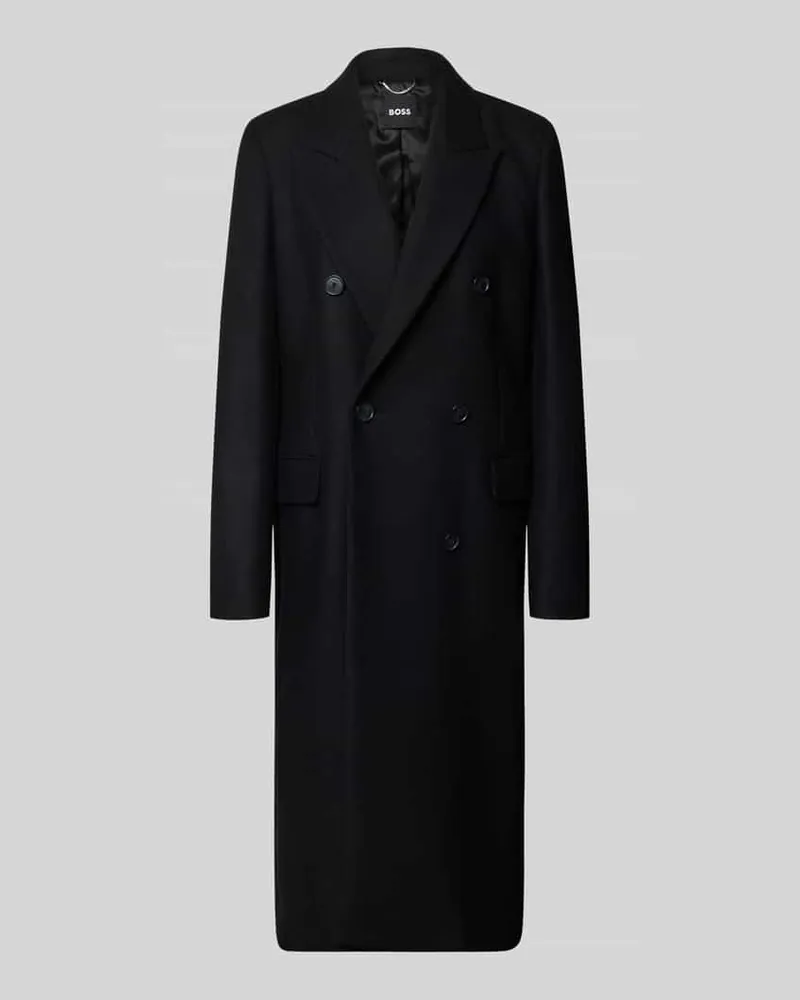 HUGO BOSS Mantel mit doppelreihiger Knopfleiste Modell 'Cassjila Black