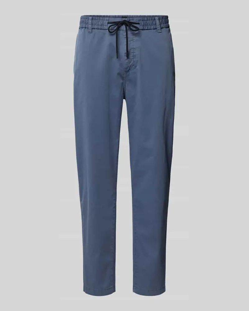 HUGO BOSS Tapered Fit Chino mit elastischem Bund Blau