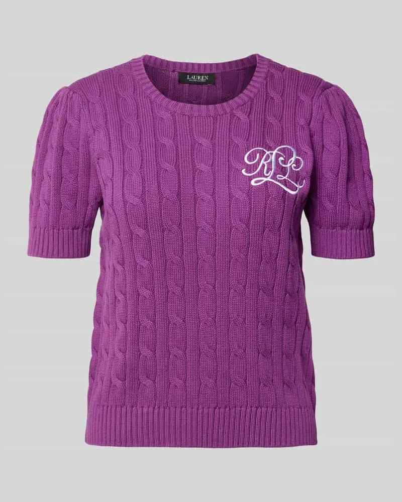 Ralph Lauren Strickpullover mit Label-Stitching Modell 'TARJYLL Lila