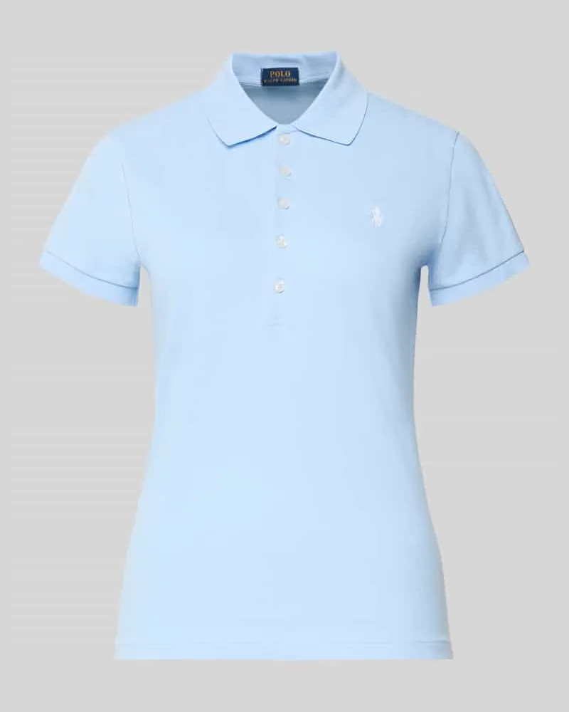 Ralph Lauren Slim Fit Poloshirt aus Baumwoll-Mix Hellblau