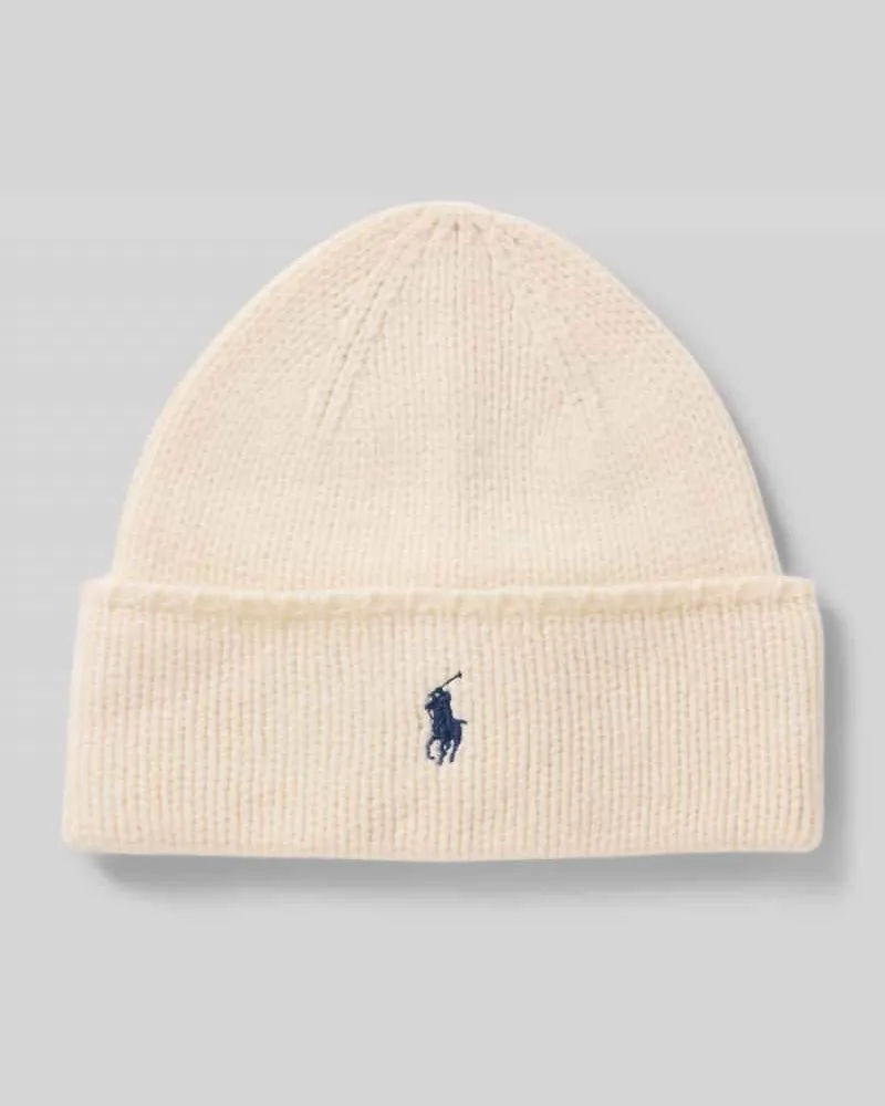 Ralph Lauren Wollmütze mit Logo-Stitching Offwhite