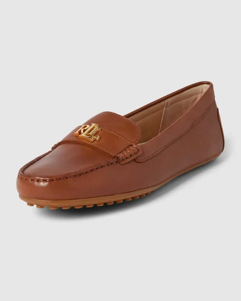 Ralph Lauren Penny-Loafer mit Schaftbrücke Modell 'BARNSBURY Cognac