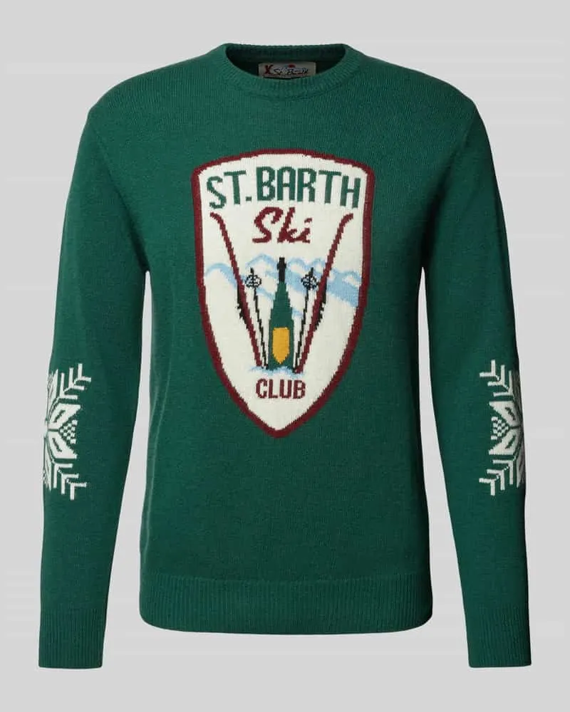 MC2 Saint Barth Strickpullover aus Woll-Mix mit Kaschmir-Anteil Modell 'SKI WINE Dunkelgruen