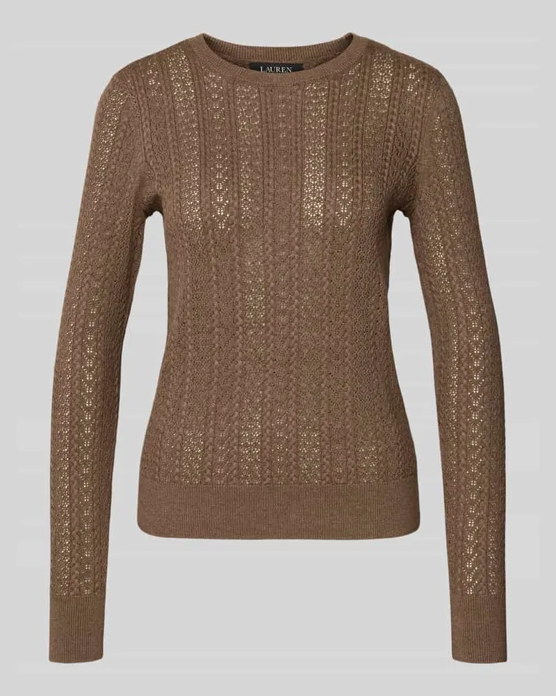 Ralph Lauren Strickpullover mit Rundhalsausschnitt Modell 'SHAVONNE Taupe