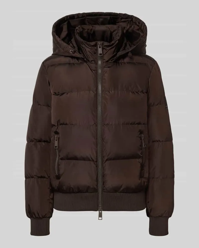 Armani Exchange Steppjacke mit Daunen-Feder-Füllung Dunkelbraun