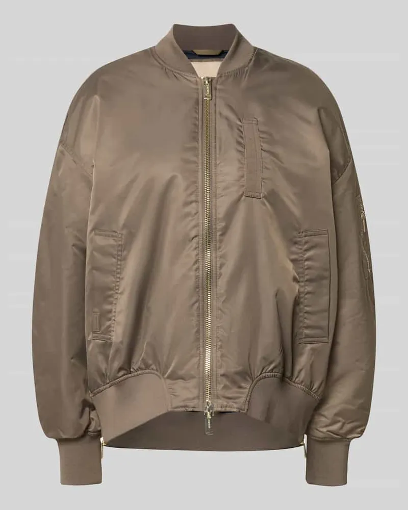 Mos Mosh Relaxed Fit Bomberjacke mit Stehkragen Modell 'Ruby Hellbraun