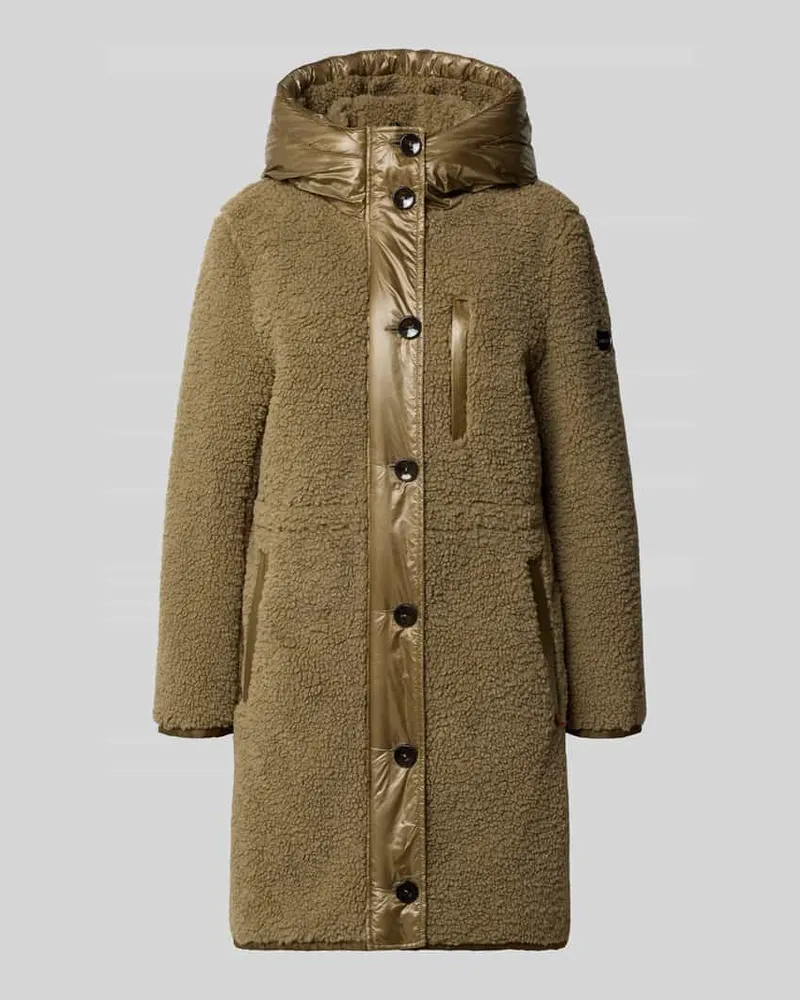 Frieda & Freddies Teddy Mantel mit Kapuze und Eingrifftaschen Modell 'HAZEL Khaki