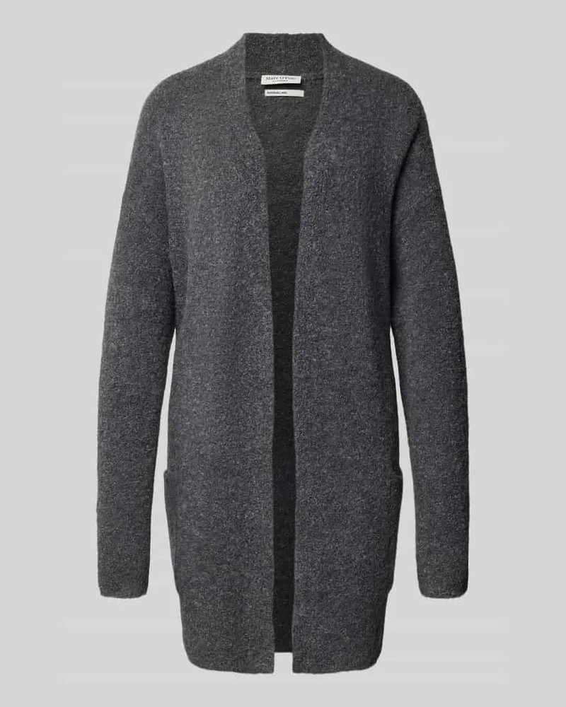 Marc O'Polo Regular Fit Cardigan aus Schurwoll-Mix Dunkelgrau