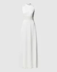 Vera Mont Ärmelloses Abendkleid mit Stickereien Offwhite