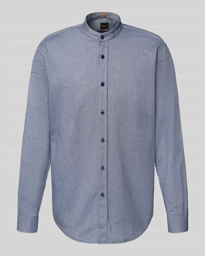 HUGO BOSS Regular Fit Freizeithemd aus reiner Baumwolle Modell 'RACE Marine
