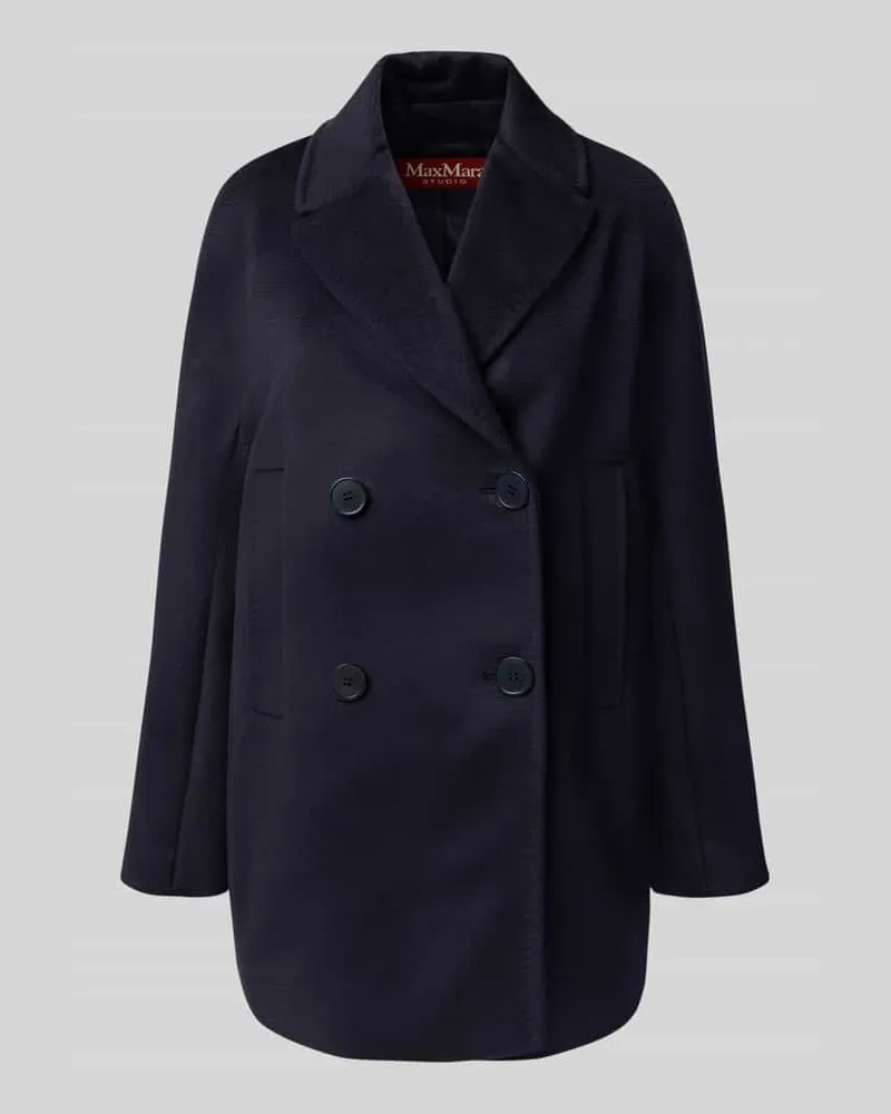 Max Mara Regular Fit Mantel aus reiner Schurwolle Modell 'SHEREE Marine