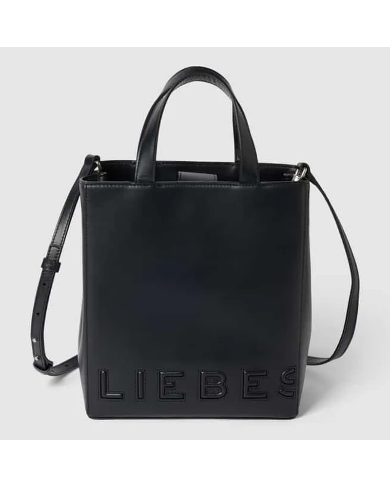 Liebeskind Handtasche mit Label-Stitching Modell 'PAPER BAG Black