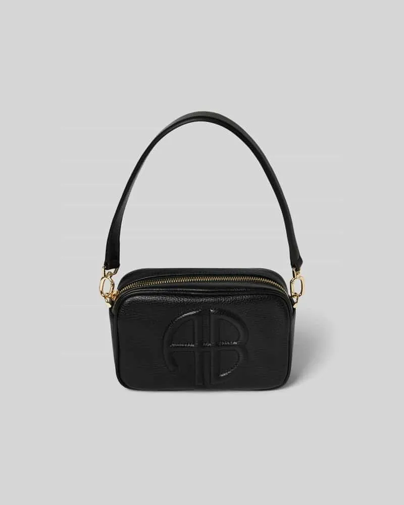 Anine Bing Shoulder Bag mit Label-Prägung Black