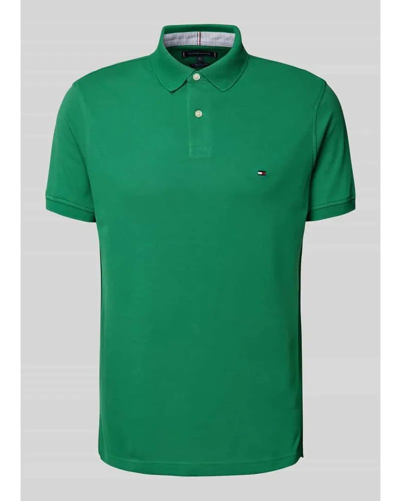 Tommy Hilfiger Regular Fit Poloshirt mit Logo-Stitching Grass